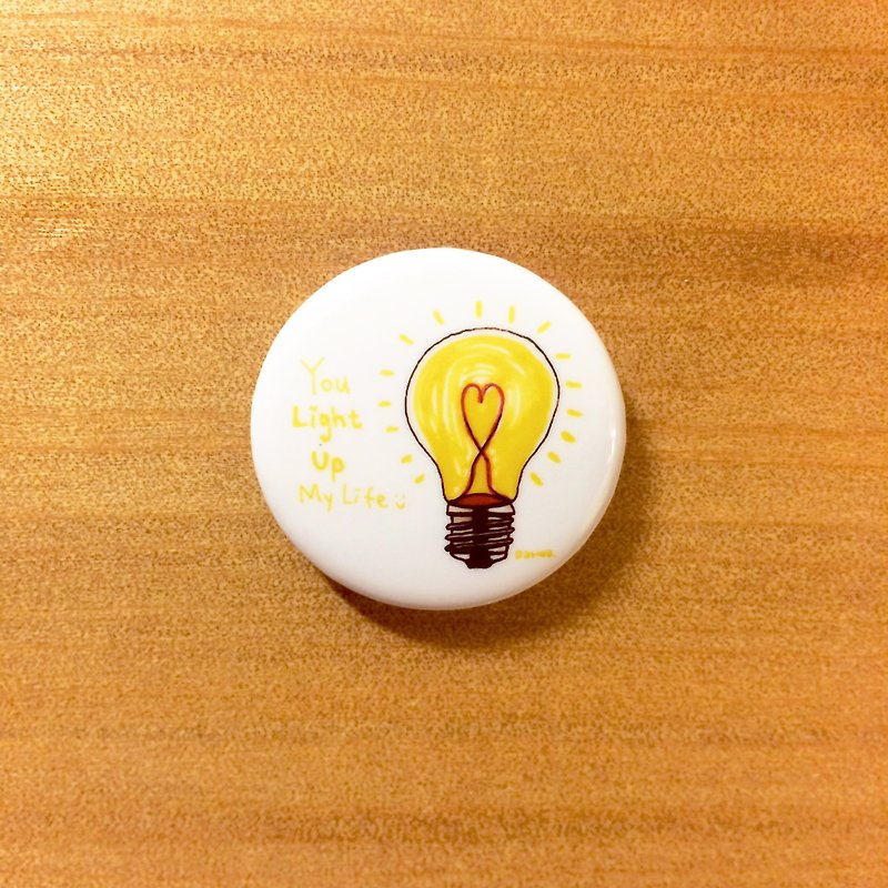 Darwa--you are my little light bulb - graphic badge - Badges & Pins - Plastic 