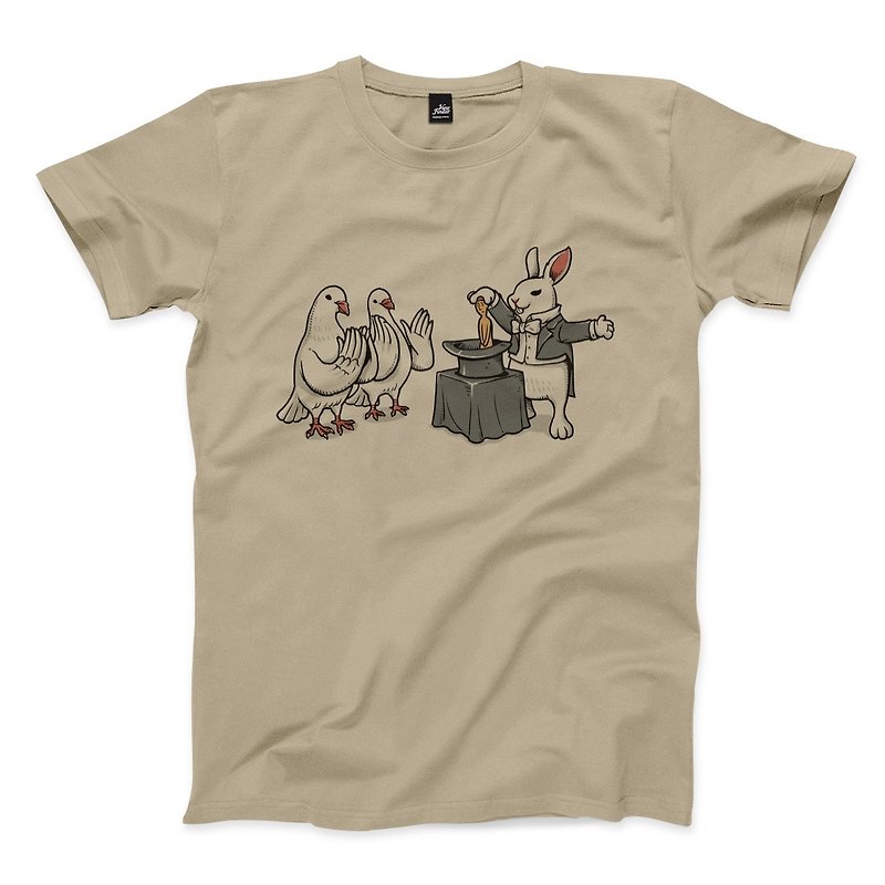 Rabbit's Revenge - Khaki- Unisex Fit T-Shirt - เสื้อยืดผู้ชาย - ผ้าฝ้าย/ผ้าลินิน สีกากี