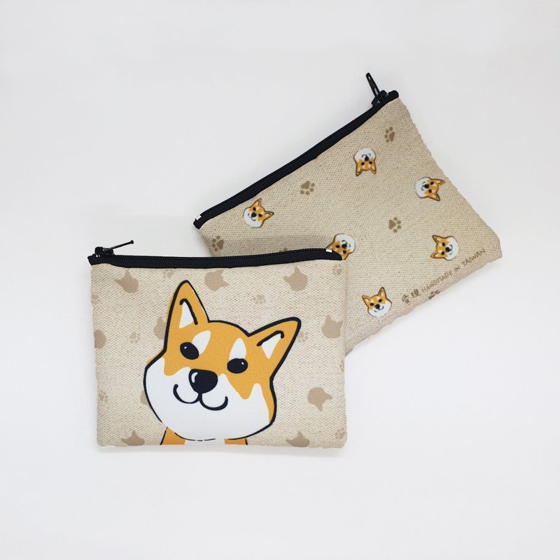 柴犬 赤柴 黑柴 白柴 簡單收納零錢包 萬用收納包 - 寵物推車/寵物背包/外出籠 - 其他人造纖維 多色