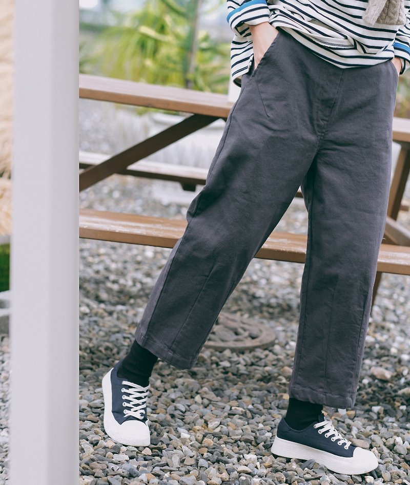 A unique elastic tapered trousers - 2 colors - Women's Pants - Cotton & Hemp Gray