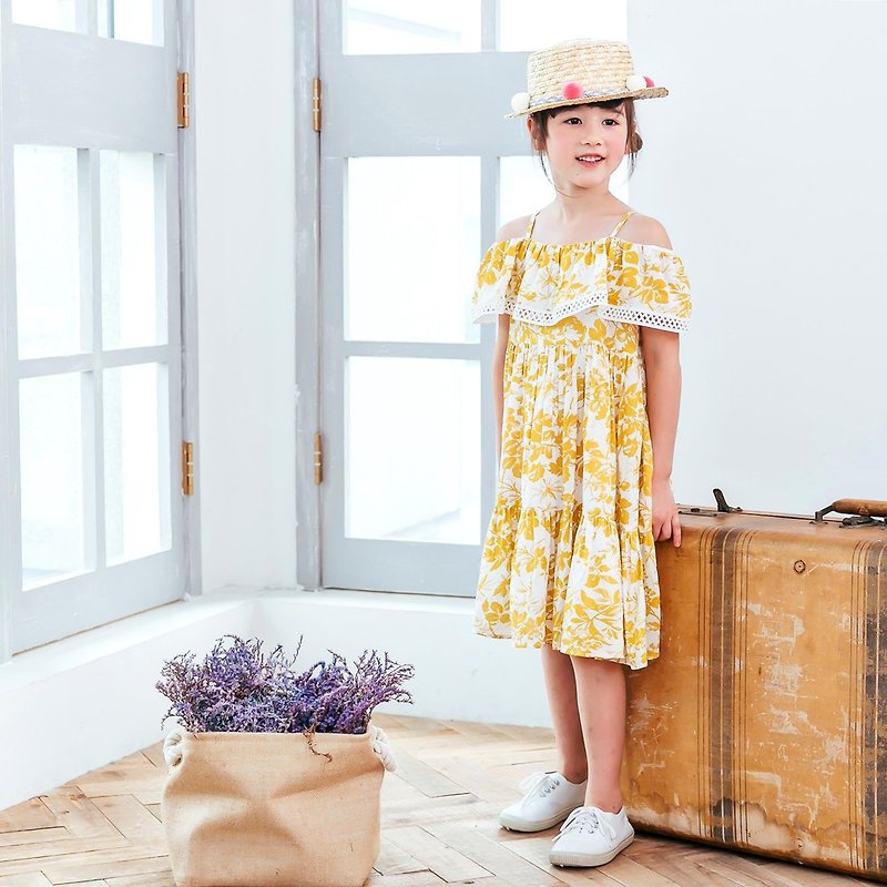 (Children's clothing) cotton-candied orange - Kids' Dresses - Cotton & Hemp 