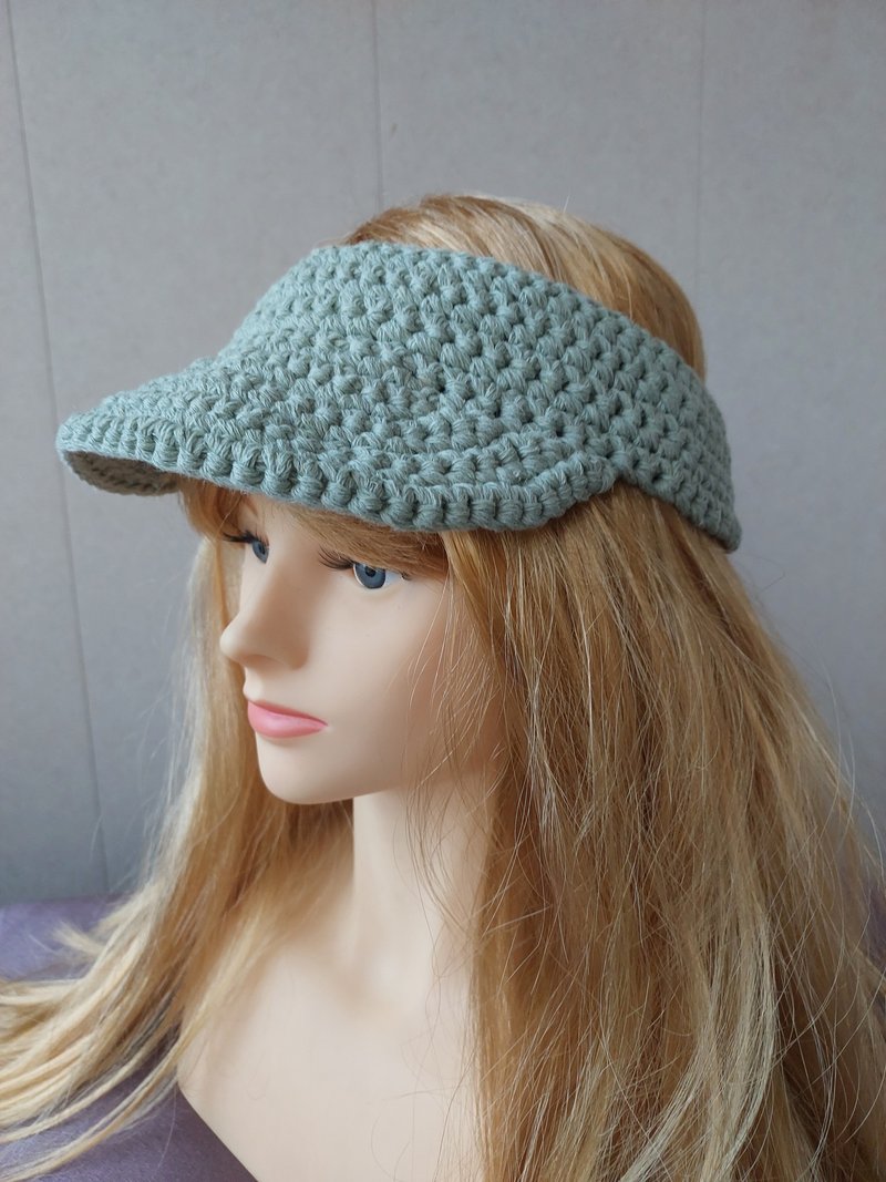 Headband visor. Sun hat. Light Khaki color - Hats & Caps - Wool Khaki