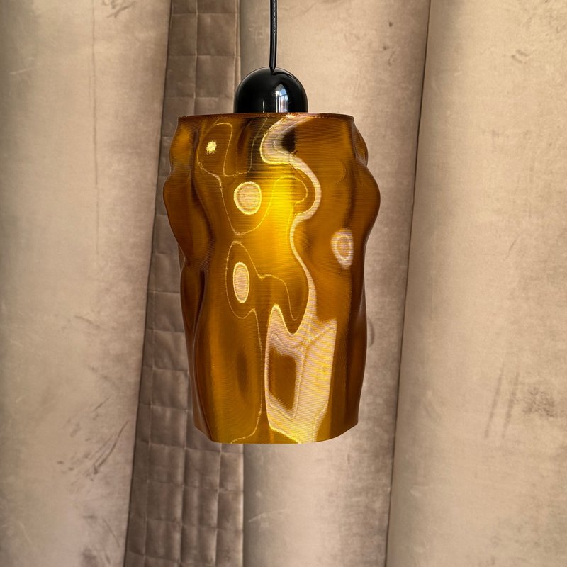 Wavy 3D Printed  Pendant Lamp | LED ONLY - 燈具/燈飾 - 塑膠 