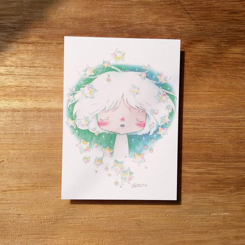 {139}the weight of annoyance - Star，illustration postcard - Cards & Postcards - Paper Green