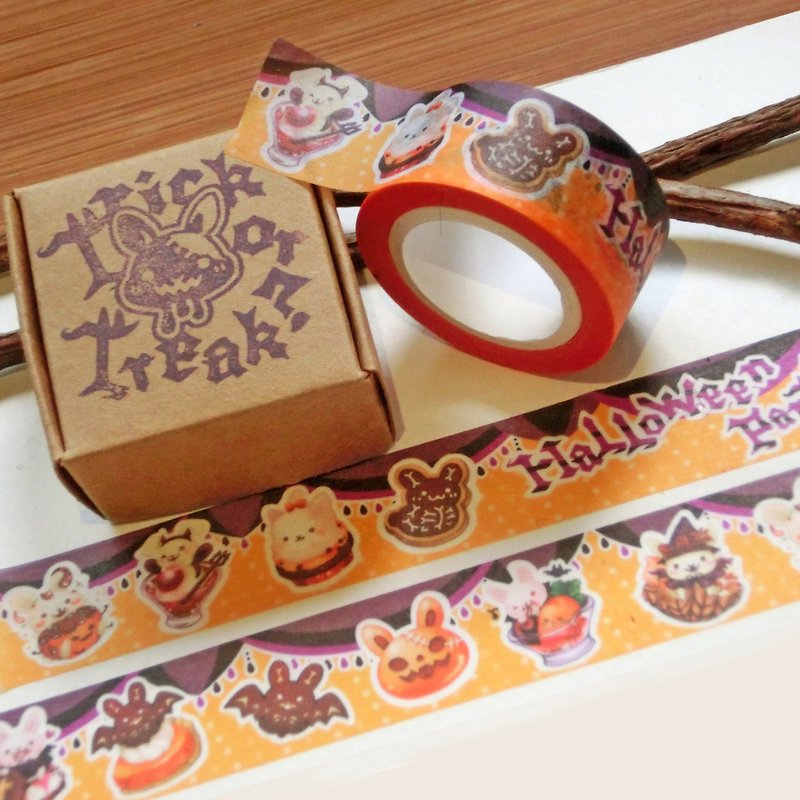 Paper tape, halloween rabbit - Washi Tape - Paper Multicolor