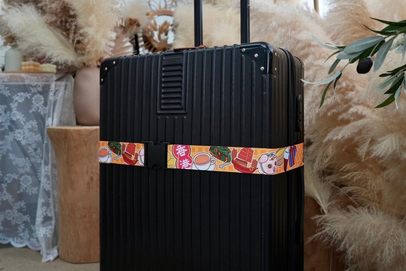 【Hong Kong】 Luggage straps丨Hong Kong characteristics丨Amazing Studio - กระเป๋าเดินทาง/ผ้าคลุม - ไนลอน สีเหลือง