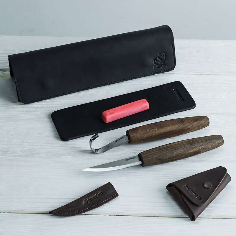 Basic Tool Set-Double Knife 02 (Leather Case Limited-Dark Edition) - อื่นๆ - โลหะ สีดำ
