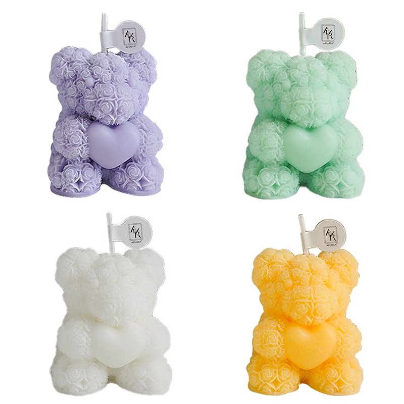 AMARA スピリットベアシリーズ キャンドル4個セット ソイキャンドル デザインキャンドル 暮らしに儀式感を - キャンドル・燭台 - その他の素材 多色