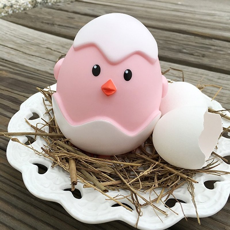 New Born Chick Piggy Bank- Pink tangerine - Coin Banks - Plastic Pink