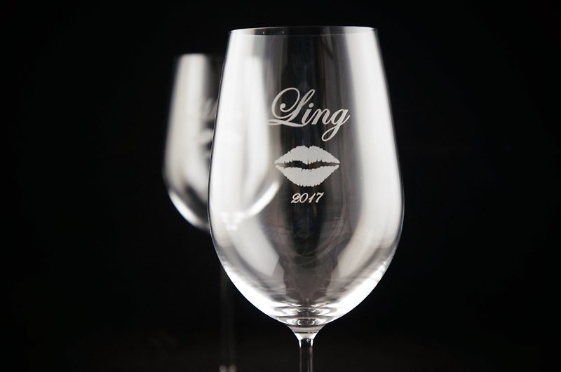 Wedding Anniversary Valentine's Day Birthday Gift | Lucaris Crystal Wine Glass Champagne Glass - ภาพวาดบุคคล - แก้ว 