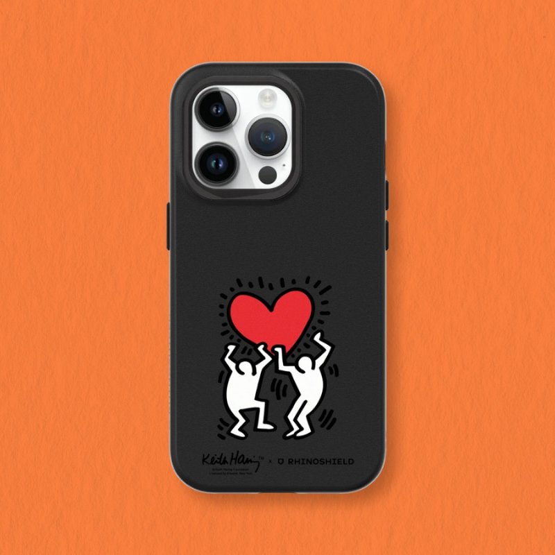 SolidSuit經典背蓋手機殼∣Keith Haring/愛心 for iPhone - 手機殼/手機套 - 塑膠 多色