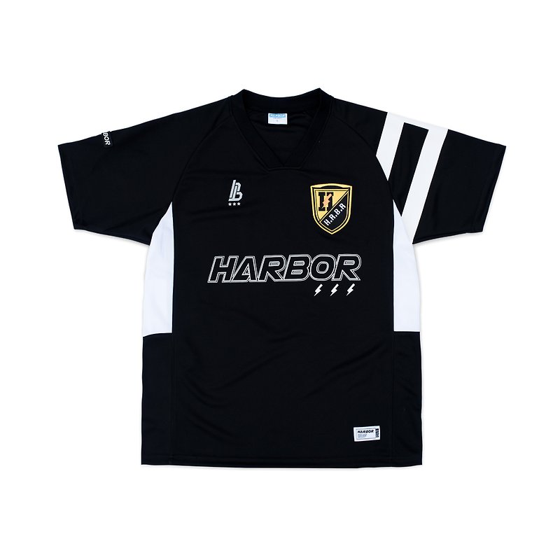 HARBOUR SOCCERJERSEYフットボールジャージ - Tシャツ メンズ - ポリエステル ブラック