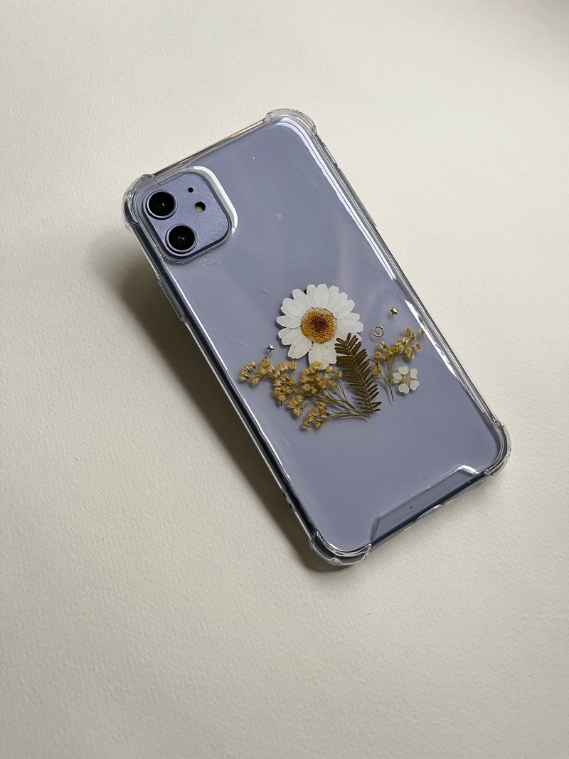 一朝一夕 雛菊 手機殼 IPhone16 pro - 手機殼/手機套 - 塑膠 白色