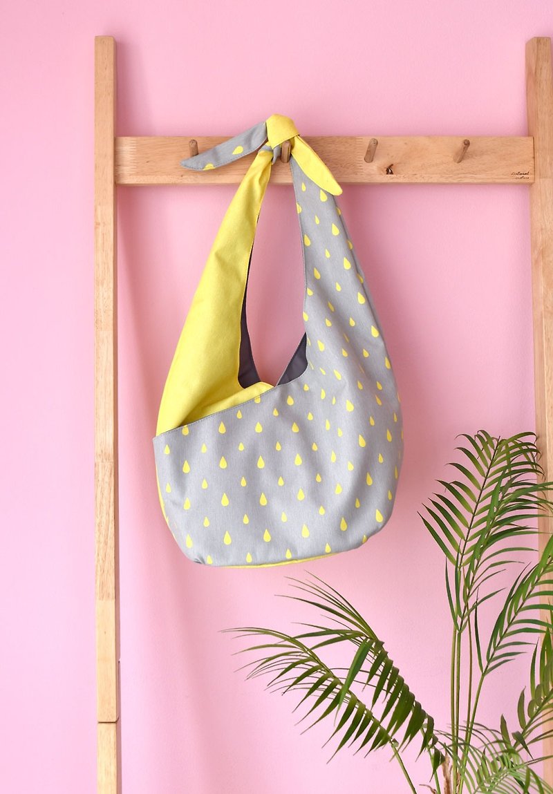 yellow shoulder bag,tote bag,shopping bag - 側背包/斜孭袋 - 聚酯纖維 黃色