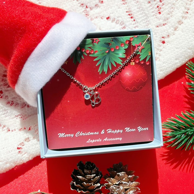 加個人化卡 客製化禮物 客製 英文字母  寶石 頸鏈 項鍊 姊妹禮物 - 項鍊 - 其他金屬 銀色