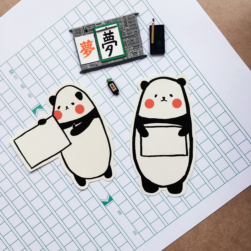 Write & Draw - Lets Write and Write Again, Mr Panda! (Set of 2) - Stickers - Paper White