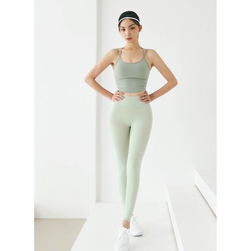 【GRANDELINE】High Waist Naked Elastic Leggings - Apple Mint - PT445 - Women's Yoga Apparel - Polyester Green
