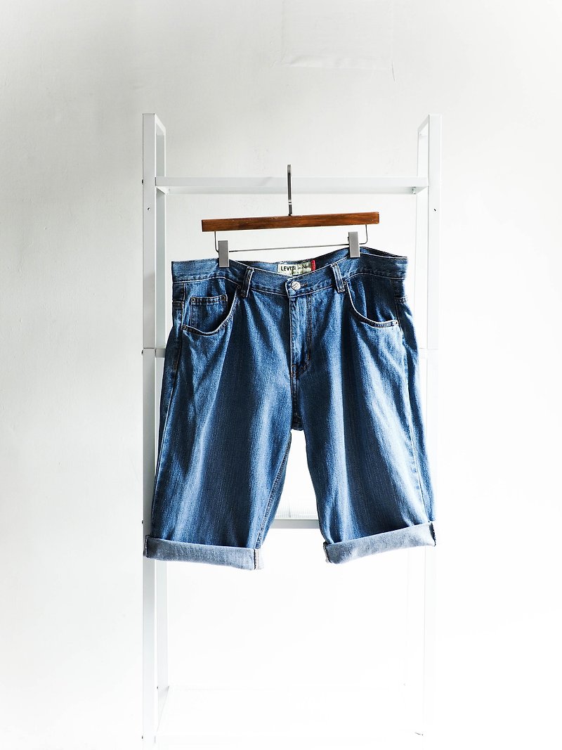 河水山- levis W40 Toyama primary color water blue classic plain large size cotton tannin - Men's Pants - Cotton & Hemp Blue