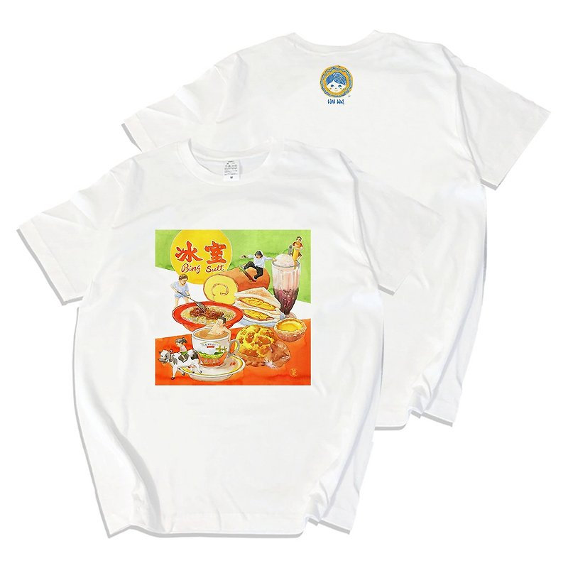 アイスルームシリーズ 純綿Tシャツ - トップス ユニセックス - コットン・麻 ホワイト