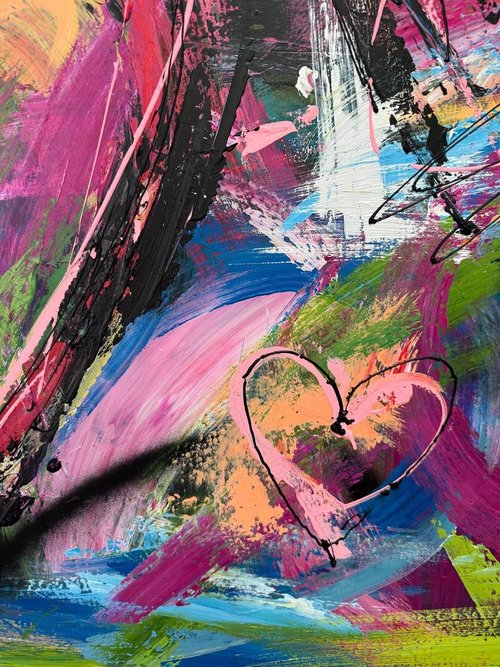 ♪絵画　カラフル　アート　虹　ハンドメイド　オリジナル　ペン画　抽象画 ♪絵画 カラフル アート 虹 ハンドメイド オリジナル ペン画 抽象画