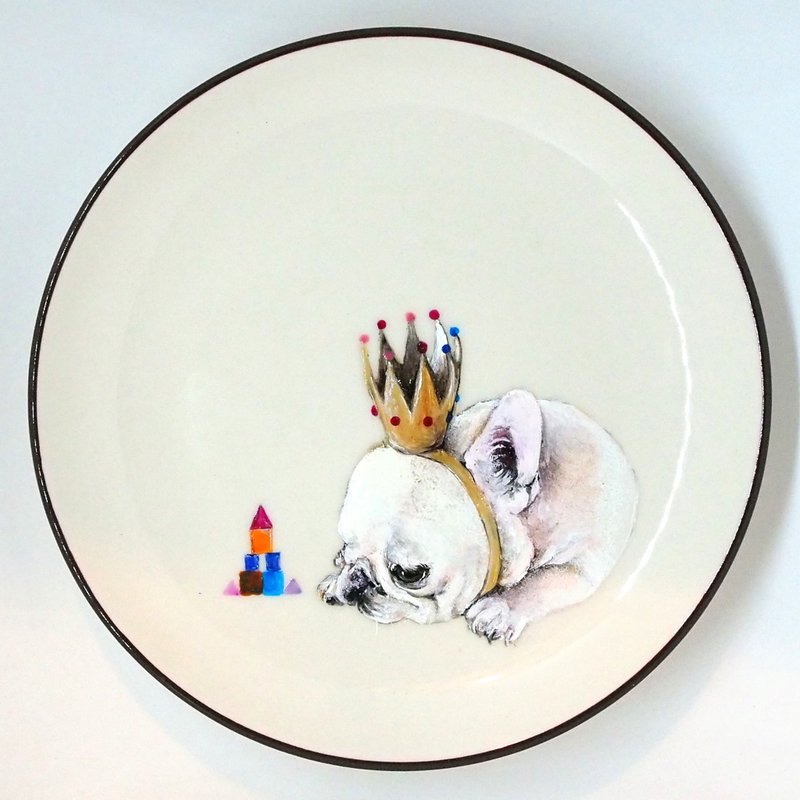 Wall-mounted Decorative Plate/Snack Plate Series - Melancholic Little King Fadou - โปสเตอร์ - เครื่องลายคราม 