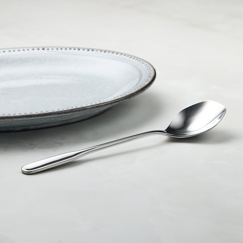 日本山崎金屬 - 賢人系列 - 不鏽鋼六邊湯匙 - 雙手 (182 mm) - 刀叉/湯匙/餐具組 - 其他金屬 銀色