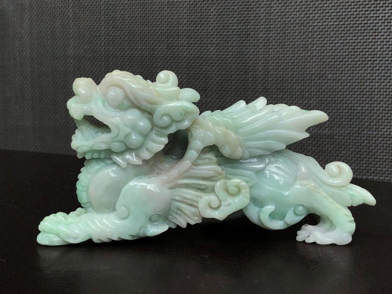 快速出貨/天然A貨緬甸玉翡翠招財飛天貔貅擺件/手工雕 特價優惠 - 擺飾/家飾品 - 玉石 多色