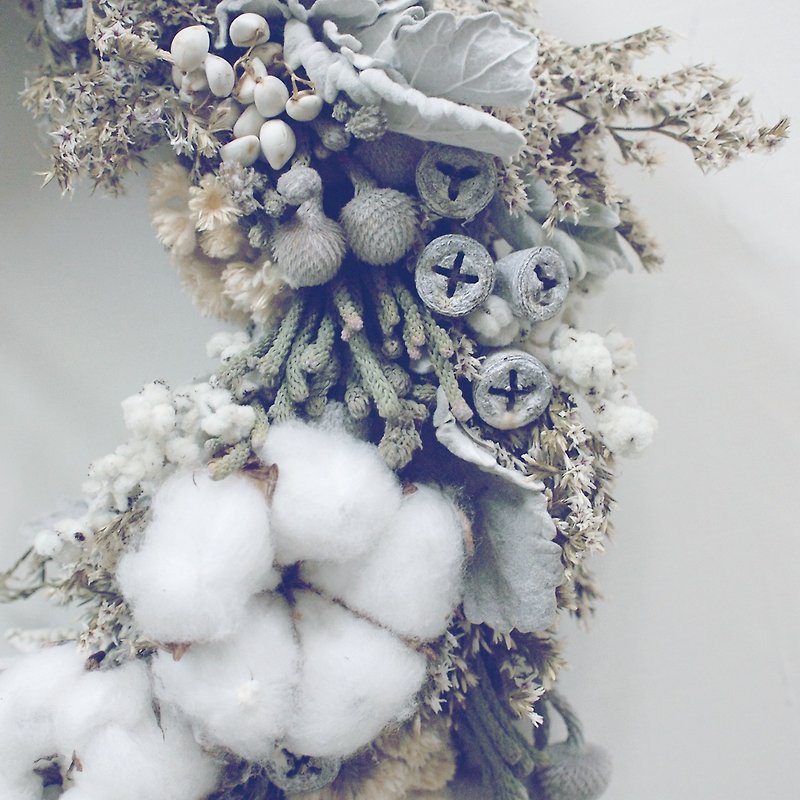 hananego | Leng drying large wreath Limited models - ตกแต่งต้นไม้ - พืช/ดอกไม้ สีเงิน