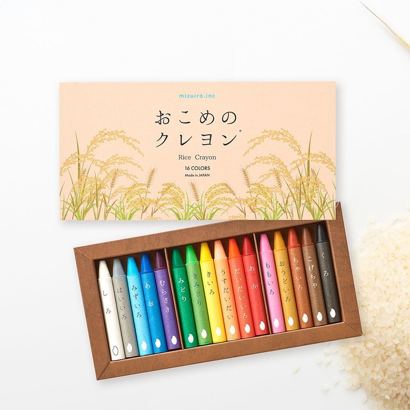 【mizuiro】日本米製無毒環保蠟筆 (16 色) 兒童玩具 畫畫 - 兒童繪本/故事書 - 其他材質 多色