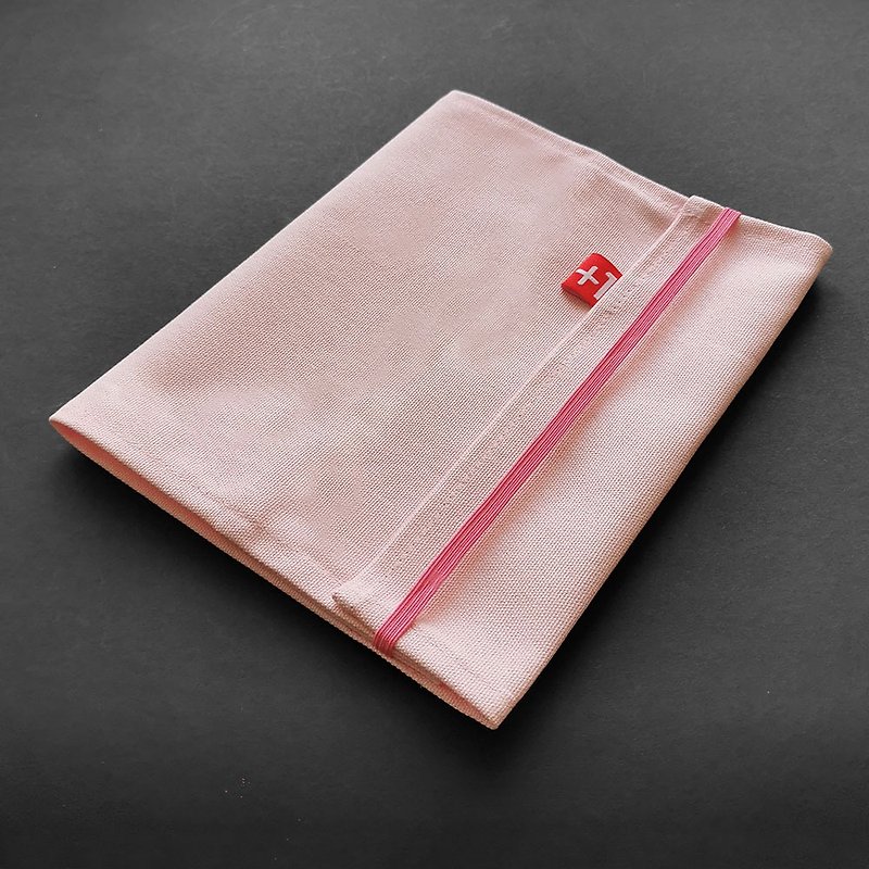 Plus 1 櫻花粉紅 PLANE 帆布A5書套/書衣 - 書套/書衣 - 棉．麻 粉紅色