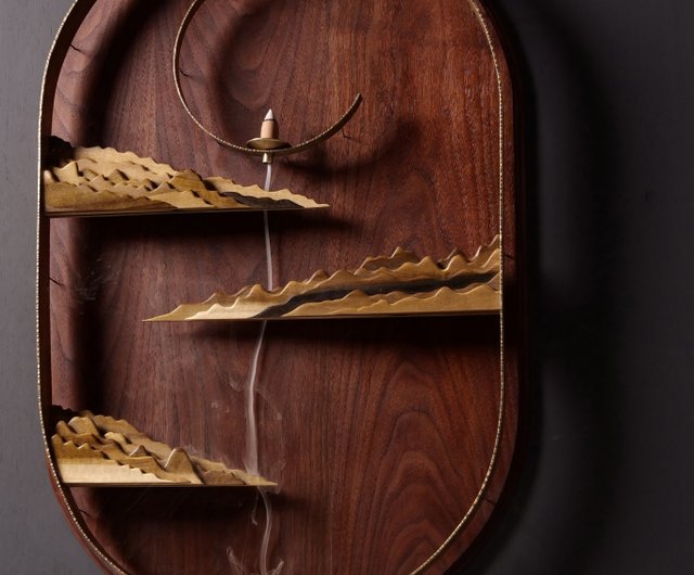 atomdesign INCENSE STAND BLACK WALNUT INCENSE STAND BLACK WALNUT