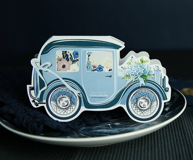 Vintage Wedding Car Memo Pad (Lake Blue)- wedding favour, wedding gift -  Shop Counterclockwise Sticky Notes & Notepads - Pinkoi