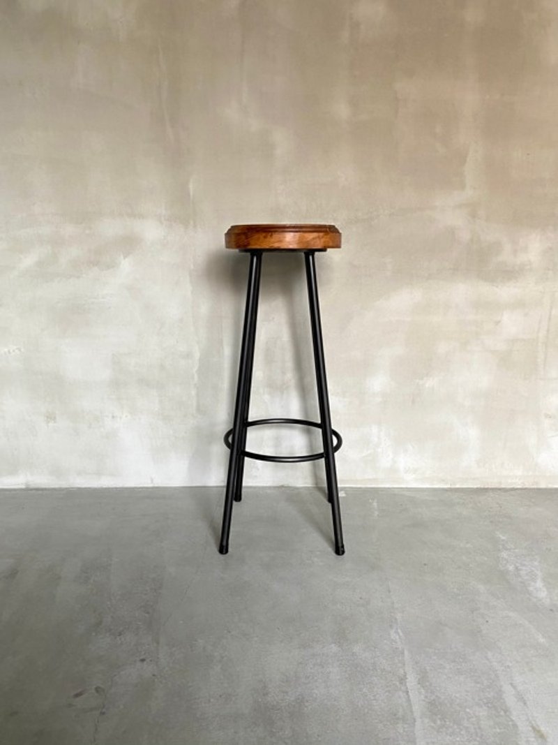 Limited quantity WS-H740DC High stool with decorative chamfering and thick seat Solid wood Chair Counter chair Stool - เฟอร์นิเจอร์อื่น ๆ - ไม้ 