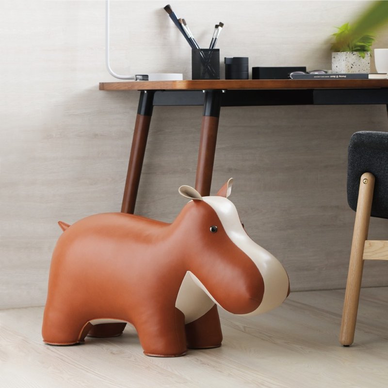 【椅凳】河馬 Hippo 皮革動物 | 入厝禮物 造型傢具 穿鞋椅 - 椅子/沙發 - 人造皮革 多色