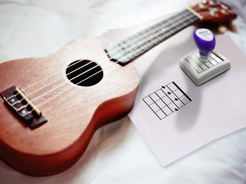 Ukulele chord stamp, a great aiding tool for Guitar chord & fingering learning. - Guitars & Music Instruments - Plastic Black