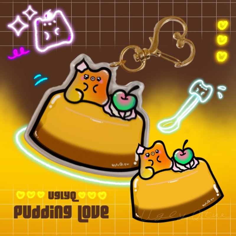 【Showa Pudding】 Acrylic pendant - Keychains - Acrylic 