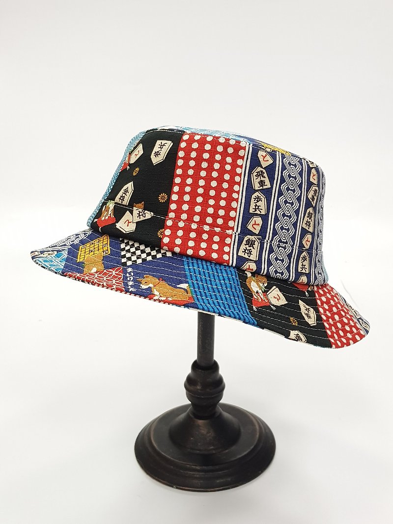 British disc gentleman hat - Japanese classical patchwork Shiba Inu #四季四季搭#Street trend #日式拼布 - หมวก - ผ้าฝ้าย/ผ้าลินิน หลากหลายสี