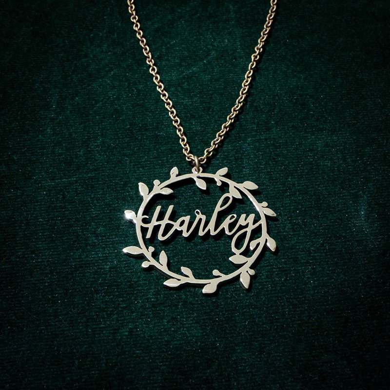 Made to order - Customize name necklace hand writhing style - 項鍊 - 銅/黃銅 銀色
