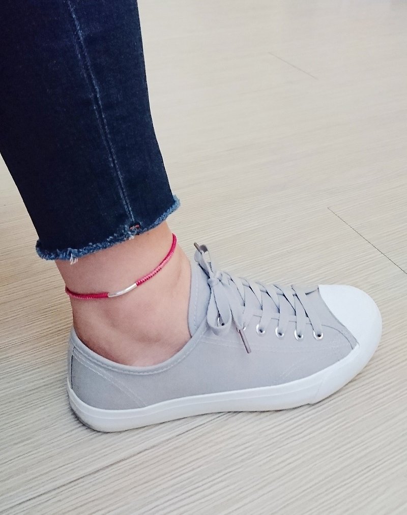925 sterling silver wax rope anklet lucky rope anklet passenger self-mixing two-color spot + custom models - สร้อยข้อมือ - โลหะ หลากหลายสี
