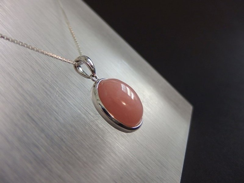 優質粉紅澳寶(蛋白石)純銀吊墜 pink opal silver pendant