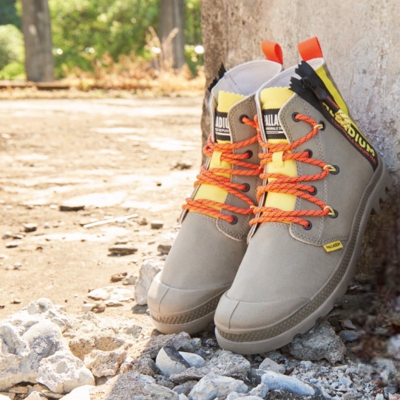 PALLADIUM PAMPA 潮流標語拉鏈高筒休閒鞋 78353-377 - 女休閒鞋/帆布鞋 - 其他材質 多色