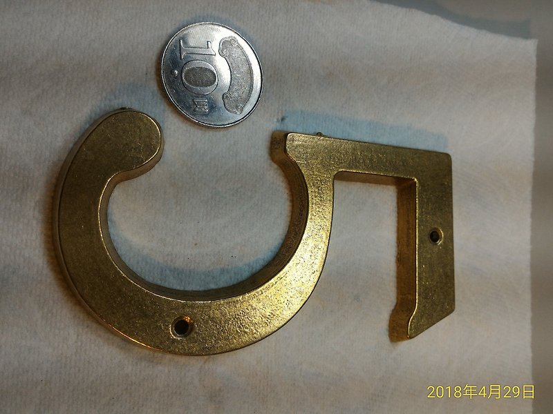 早期老件台灣製工業風純銅阿拉伯數號碼門牌紙鎮裝飾5 - 其他 - 其他金屬 