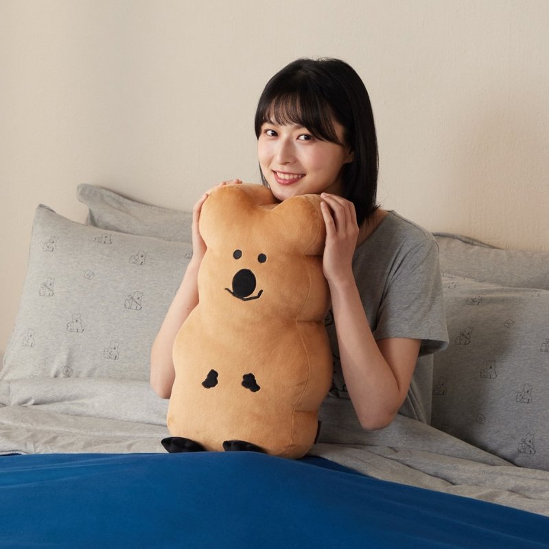 DINOTAENG | QUOKKA 立體靠枕 - 枕頭/抱枕 - 棉．麻 卡其色