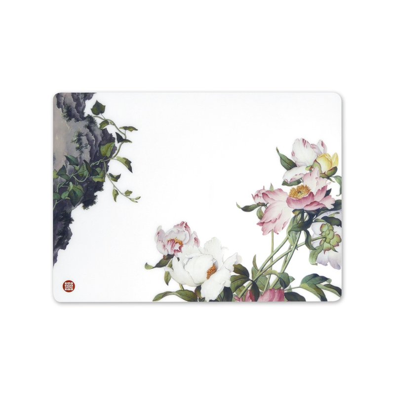 Immortal Blossoms in an Everlasting Spring Silicone Placemat –Herbaceous Peony - ผ้ารองโต๊ะ/ของตกแต่ง - ซิลิคอน 