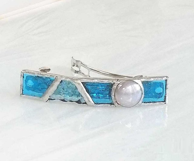 Stained glass barrette [summer sea] - Shop a-keith Hair ...