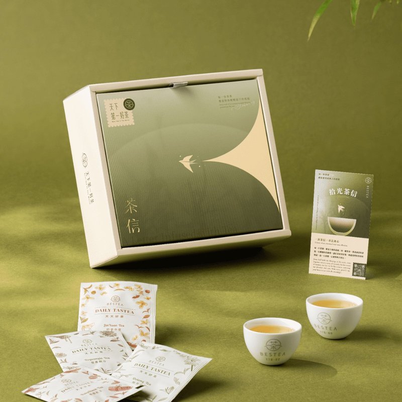 【天下第一好茶】拾光茶信禮盒/150g罐裝×1+茶包8入/寄情祝福 - 茶葉/茶包/水果茶 - 紙 