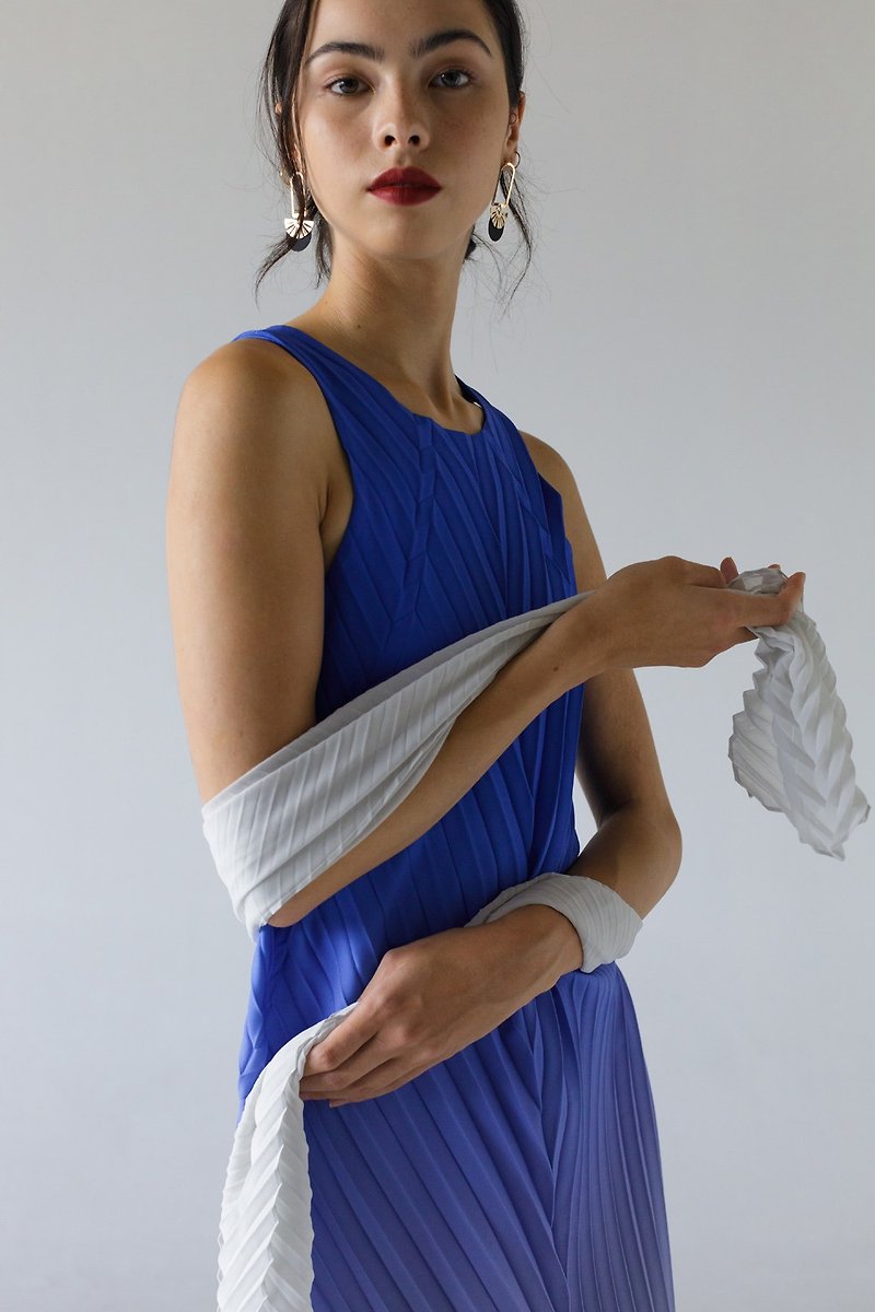 シダマフラー 絲巾 - スカーフ - その他の化学繊維 グレー