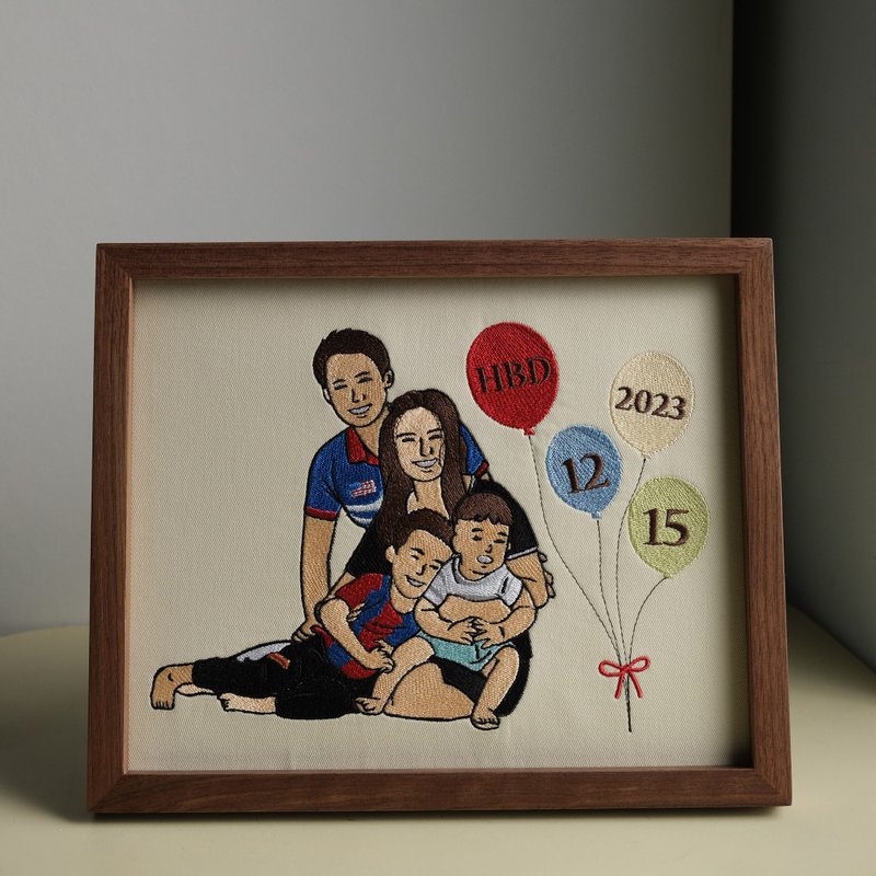 [Xianyan painted embroidery photo frame 10 inches] - horizontal style - กรอบรูป - งานปัก 