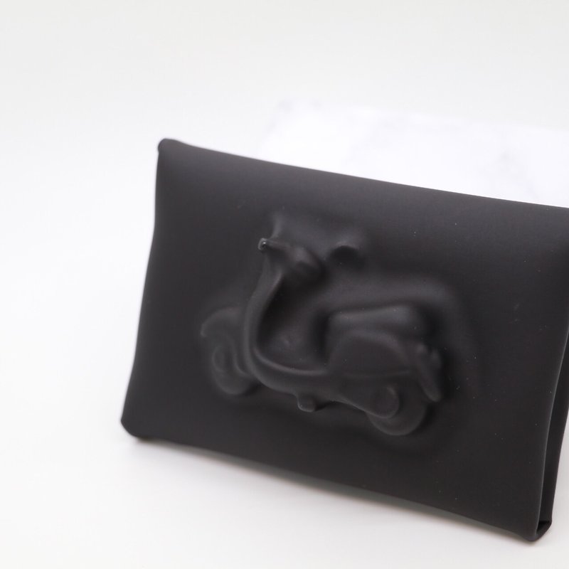  POMCH  - VF MATTE 摩托車 立體圖案零錢/卡片包 - 散紙包 - 塑膠 黑色