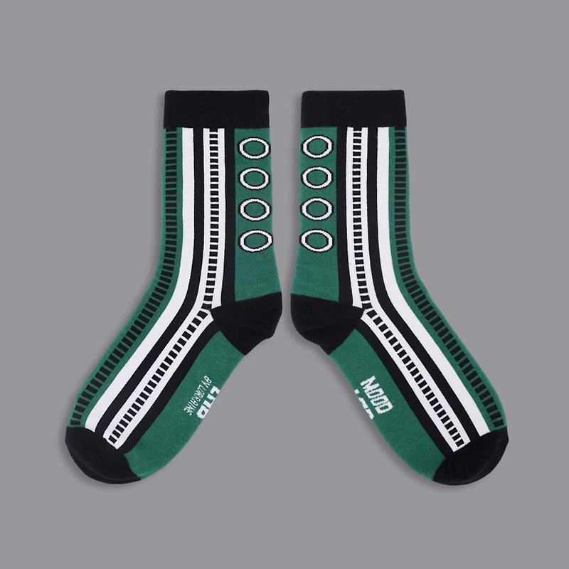 MOODLABBYLORRAINE | FERRY SOCKS - ถุงเท้า - ผ้าฝ้าย/ผ้าลินิน สีเขียว